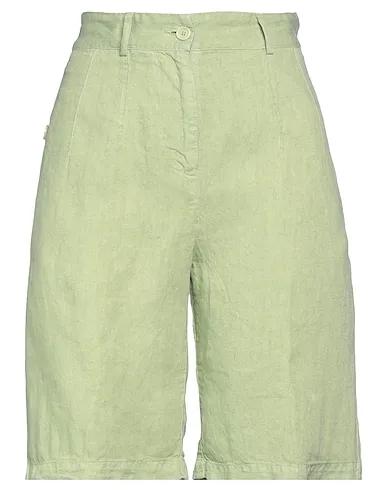 Light green Plain weave Shorts & Bermuda