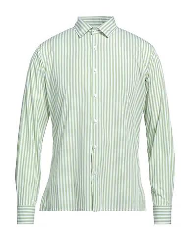 Light green Plain weave Striped shirt