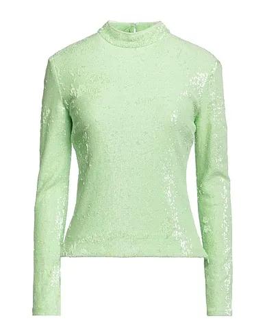 Light green Plain weave T-shirt
