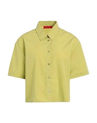 Light green Poplin Solid color shirts & blouses