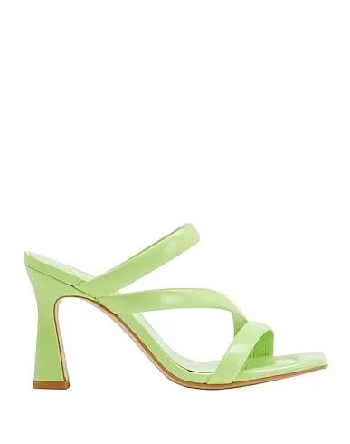 Light green Sandals POLISHED LEATHER HIGH-HEEL MULES
