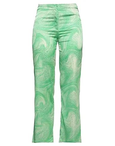 Light green Satin Casual pants