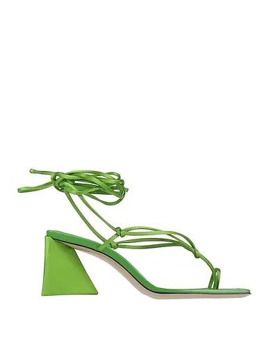Light green Satin Flip flops