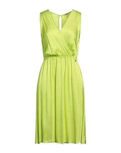 Light green Satin Midi dress