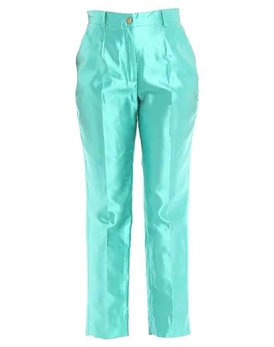Light green Silk shantung Casual pants
