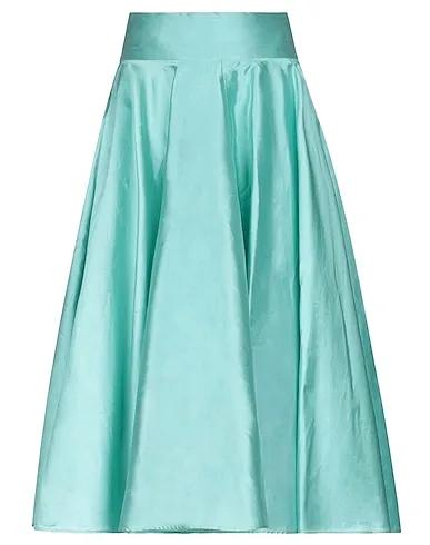 Light green Silk shantung Midi skirt