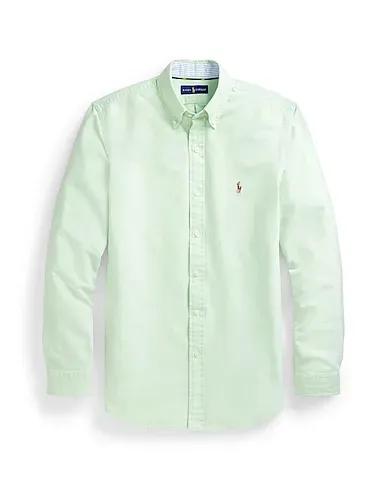 Light green Solid color shirt SLIM FIT OXFORD SHIRT
