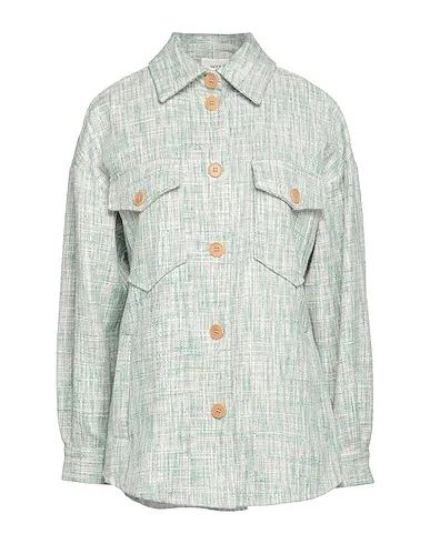 Light green Tweed Patterned shirts & blouses
