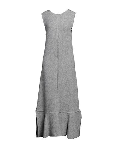 Light grey Boiled wool Long dress