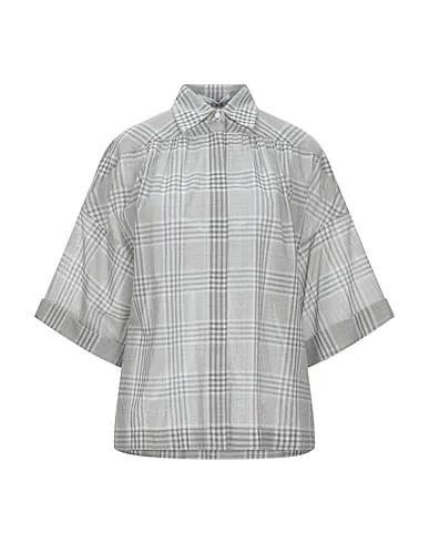 Light grey Cool wool Checked shirt