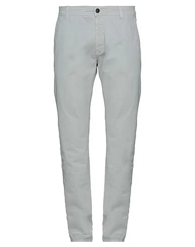 Light grey Cotton twill Casual pants