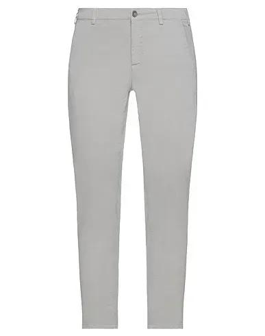 Light grey Cotton twill Cropped pants & culottes