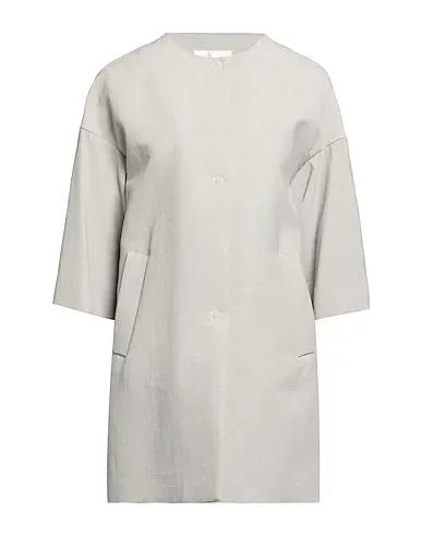 Light grey Cotton twill Full-length jacket