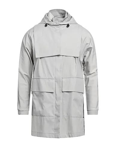 Light grey Cotton twill Full-length jacket