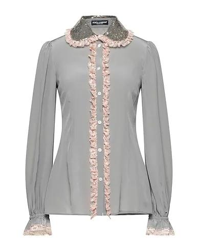 Light grey Crêpe Lace shirts & blouses