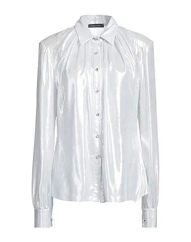 Light grey Crêpe Solid color shirts & blouses