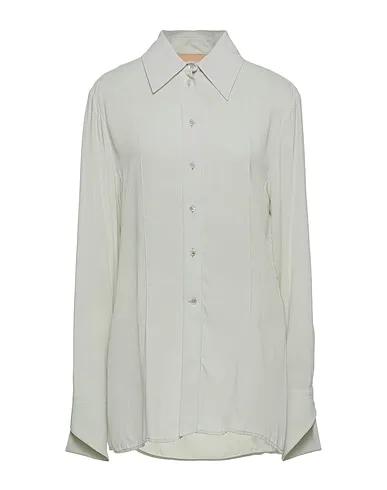Light grey Crêpe Solid color shirts & blouses