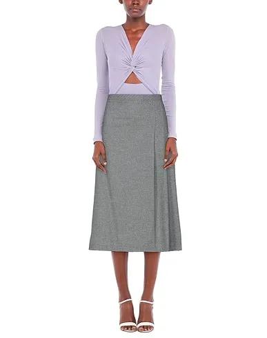 Light grey Flannel Midi skirt