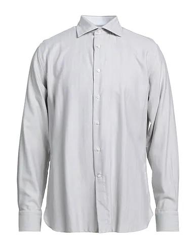 Light grey Flannel Solid color shirt