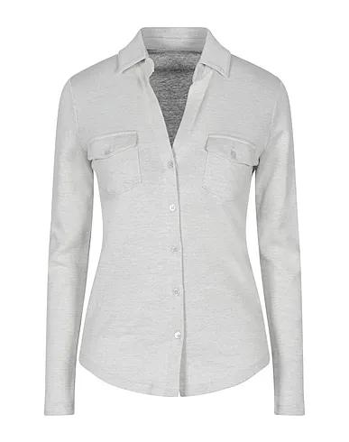 Light grey Jersey Solid color shirts & blouses