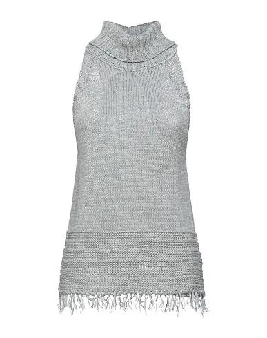 Light grey Knitted Sleeveless sweater