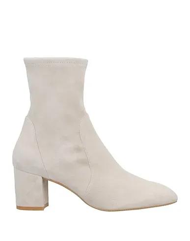 Light grey Leather Ankle boot