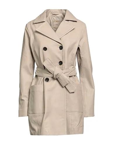 Light grey Leather Coat