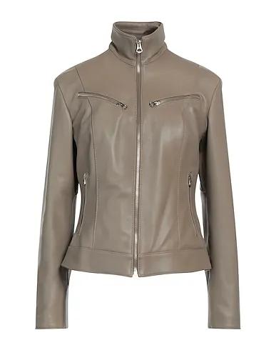 Light grey Leather Jacket