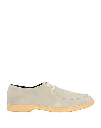 Light grey Leather Laced shoes