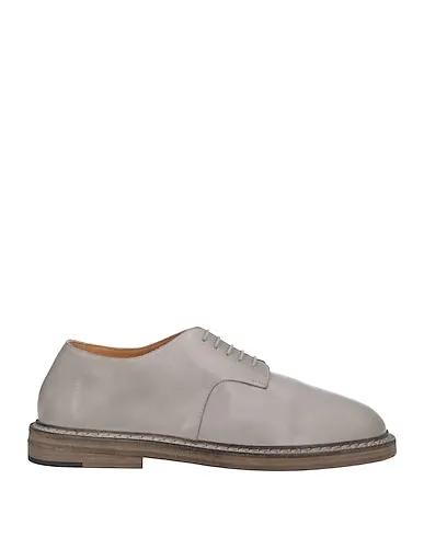 Light grey Leather Laced shoes