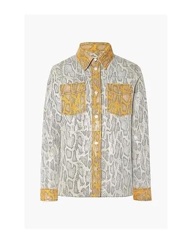 Light grey Leather Patterned shirts & blouses
