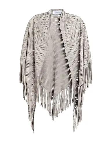 Light grey Leather Scarves and foulards