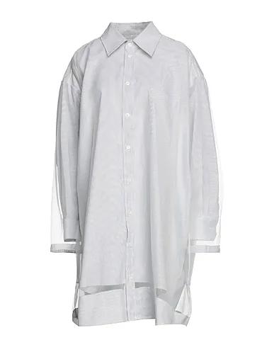 Light grey Organza Striped shirt