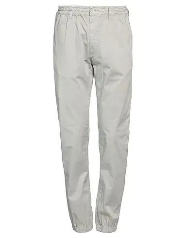 Light grey Plain weave Casual pants
