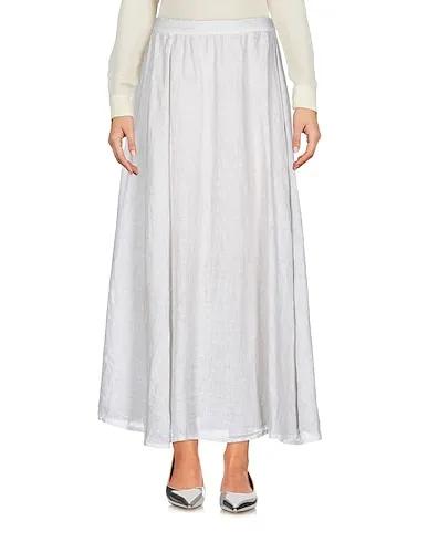 Light grey Plain weave Maxi Skirts