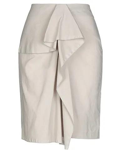 Light grey Plain weave Midi skirt