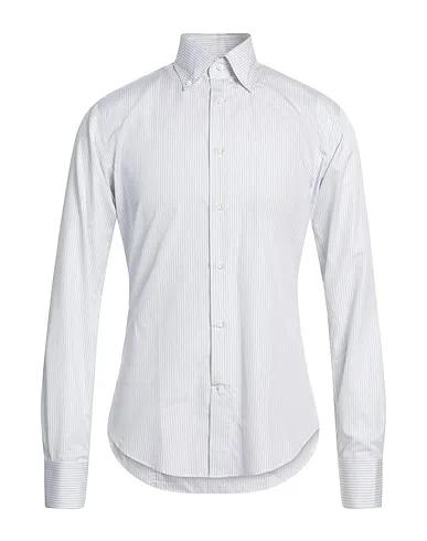 Light grey Plain weave Patterned shirt