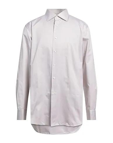 Light grey Plain weave Solid color shirt