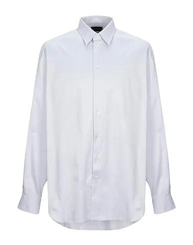 Light grey Plain weave Solid color shirt