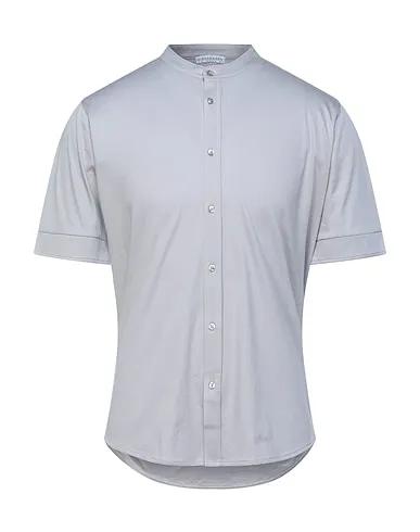 Light grey Poplin Solid color shirt