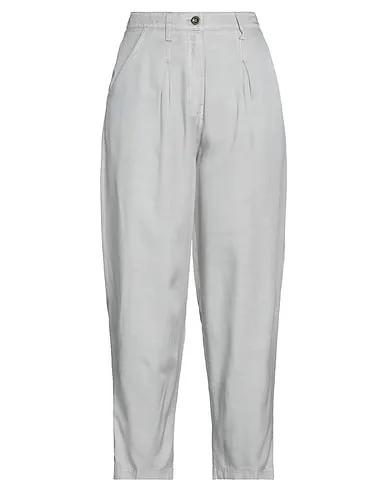 Light grey Satin Casual pants
