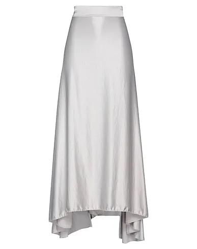 Light grey Satin Maxi Skirts