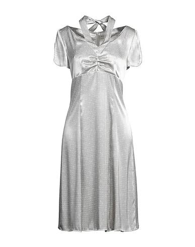 Light grey Satin Midi dress