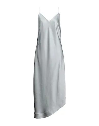 Light grey Satin Midi dress