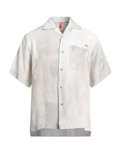 Light grey Satin Patterned shirt