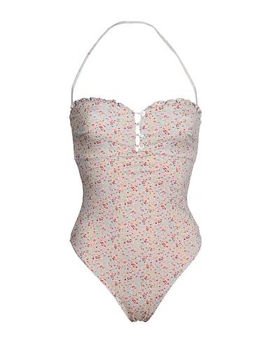 Light grey Synthetic fabric One-piece swimsuits