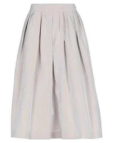 Light grey Taffeta Midi skirt