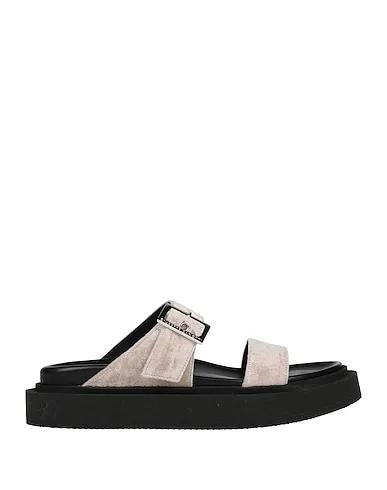 Light grey Velvet Sandals