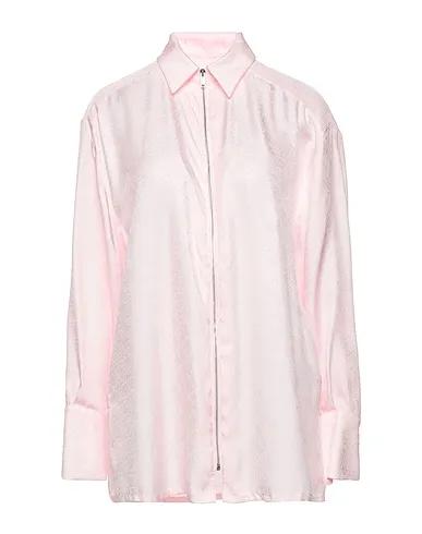 Light pink Chiffon Patterned shirts & blouses