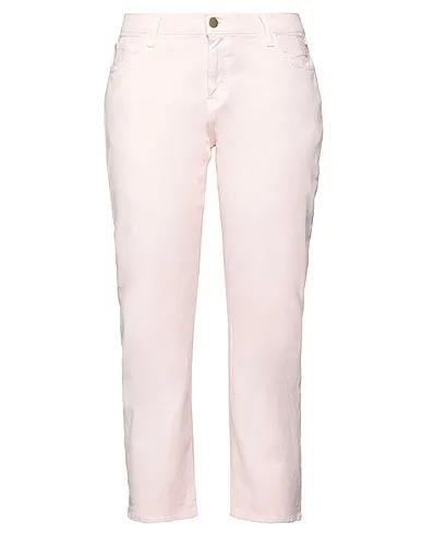 Light pink Cotton twill Cropped pants & culottes